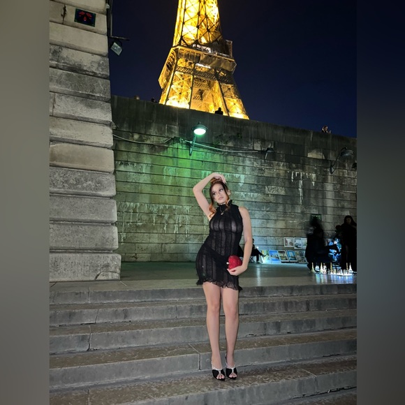 BLACK RUFFLE DRESS 🖤 - Picture 2 of 4